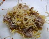 レンジで簡単！青椒肉絲☆牛こまもやし作り方2写真
