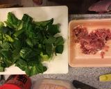 小松菜と豚肉のうまうま丼作り方1写真