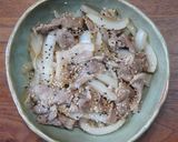 新玉ねぎと新生姜で豚肉炒め作り方5写真