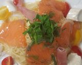 サーモンと生ハム プチトマトの冷製パスタ作り方4写真