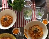 市販の缶詰や瓶詰めdeトマトツナパスタ作り方5写真