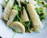 たけのこと、豆苗のクレイジーソルト炒め作り方3写真