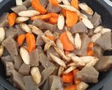 ごぼうとこんにゃくの煮物作り方2写真