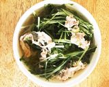 水菜と豚肉の煮物作り方3写真