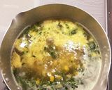 豆苗、コーン、ふわふわ卵のスープ作り方5写真