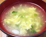 豆苗、コーン、ふわふわ卵のスープ作り方7写真