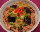 豚の冷やシャブオクラひきわり納豆丼作り方5写真