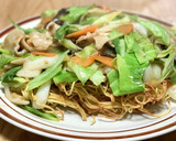 キャベツと残り物野菜で簡単かた焼きそば作り方8写真