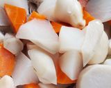 田舎風☆根菜の煮物(大根、ごぼう、里芋、人参)作り方8写真