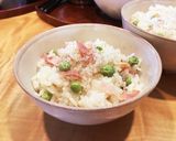 グリーンピースとベーコンの炊き込み豆ご飯作り方8写真