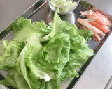 節約レシピ☆レタスとカニカマの炒飯作り方1写真