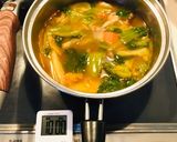 残り物野菜でピリ辛キムチスープ作り方2写真