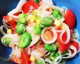 新玉ねぎとそら豆のナムル作り方3写真