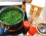 豆苗とたまごの中華スープ作り方3写真
