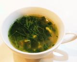 豆苗とたまごの中華スープ作り方5写真
