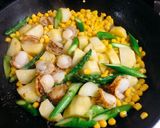 アスパラとホタテの彩りバター炒め作り方7写真