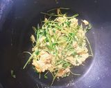 豆苗の卵炒め（すぐできます）写真説明作り方2写真