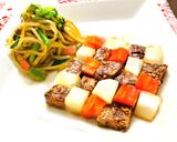 手軽なお肉でも♡豪華ステーキ温野菜サラダ作り方11写真
