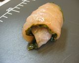大葉にんにく醤油でささみのクルクル巻き作り方4写真