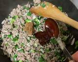 スタミナ満点！豚ひき肉のニラ味噌丼作り方4写真