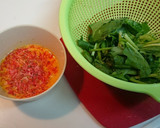 ほうれん草と小エビの卵とじ作り方1写真