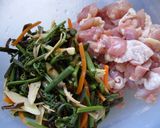 パパッと☆鶏と山菜の炊き込みご飯♡作り方1写真