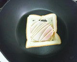 半熟たまごとマヨハムチーズのトースト作り方6写真