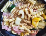 ベーコンとズッキーニのパスタ作り方3写真