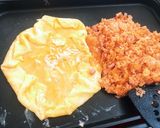 簡単！ホットプレートで大きなオムライス作り方8写真