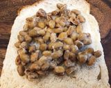 簡単薬膳⭐︎納豆チーズトースト作り方1写真