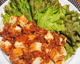 残った肉味噌で☆厚揚げの肉そぼろあんかけ作り方5写真