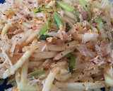 簡単！カツオフレークと卵の焼きうどん作り方4写真