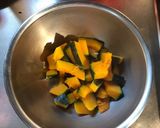 かぼちゃとハムのマヨサラダ作り方1写真