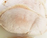 超簡単 ふわふわの蒸し鶏 胸肉を圧力鍋で作り方5写真