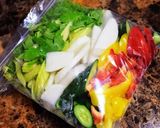 瓶がなくても保存袋でカラフルピクルス作り方1写真