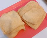 斬新！油揚げで包む！煮込みハンバーグ！作り方1写真