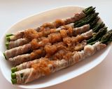 アスパラの豚バラ巻き(オニオンソース)作り方9写真