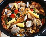 塩辛で簡単本格フライパン魚介パエリア作り方7写真