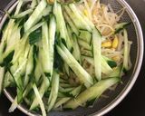 ピリ辛やみつき！胡瓜ともやしのナムル作り方1写真