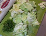 ☆キャベツと塩昆布の和風ワンポットパスタ作り方1写真