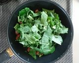ソフトケールのオープンオムレツ。作り方4写真
