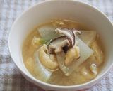 カブと椎茸の味噌汁♪作り方5写真