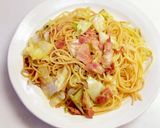 簡単♫春キャベツとベーコンのパスタ♫作り方5写真