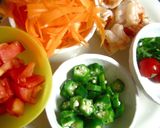 温・冷製両方OK鮮やか野菜とエビのパスタ作り方4写真