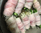 ニラとインゲンとエノキの豚シソ巻き　作り方9写真
