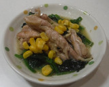 絶品 鶏せせり肉とほうれん草のコーン炒め作り方4写真