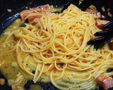 食べ疲れしない！ガーリックカルボナーラ作り方5写真
