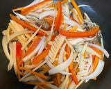 簡単!きのこと野菜の甘酢あんかけ~豆腐~作り方4写真