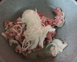 豚の生姜焼き（赤みず菜ソースがけ）作り方1写真