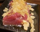 らっきょう簡単カルパッチョ☆カツオ刺身作り方4写真